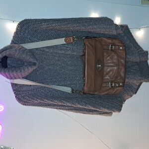 Ricki's Grey Knitted Cape S/M